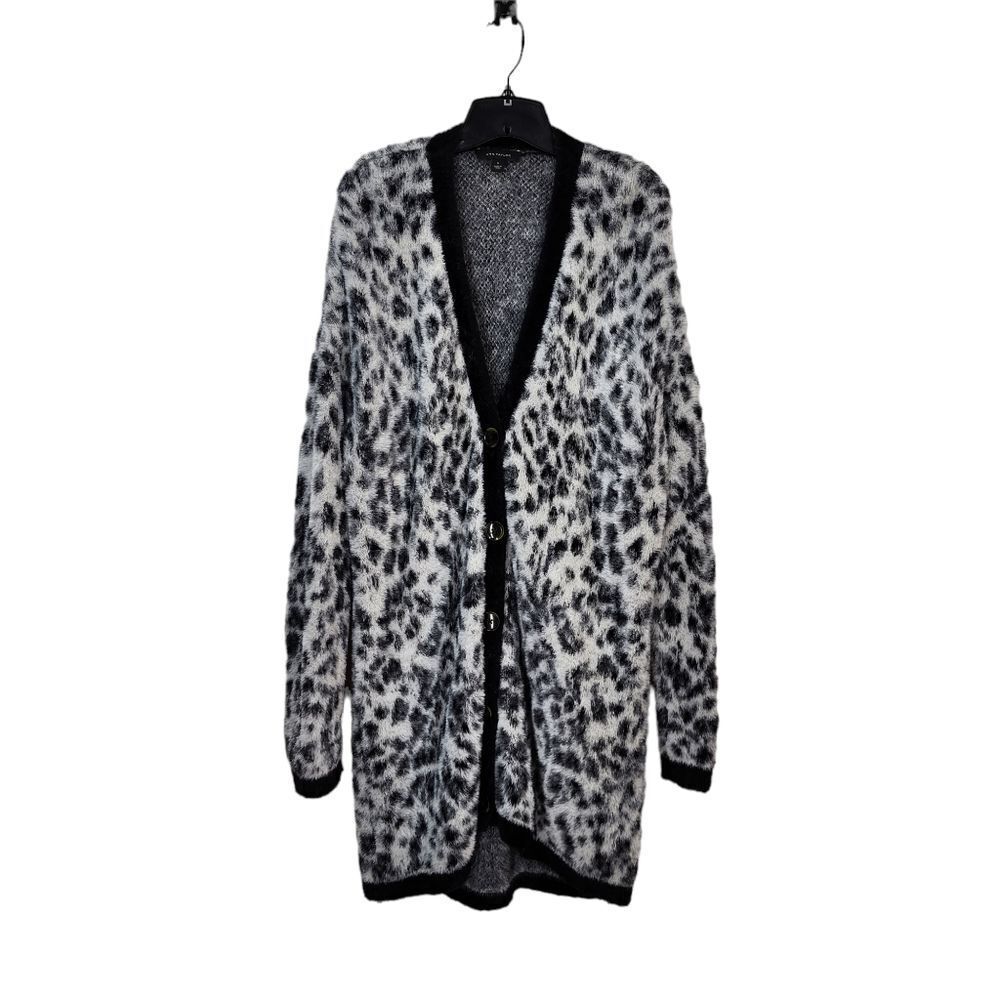 Ann Taylor Women's Animal Print Boyfriend Cardigan - M